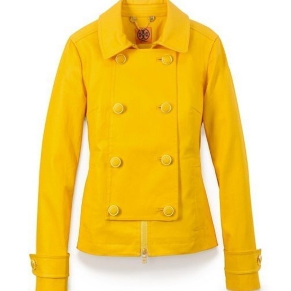 TORY BURCH l Denim Trent Rain Jacket EUC 6 - Picture 2 of 8